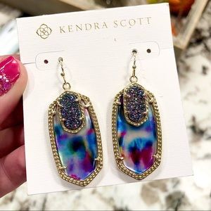 NFS • Custom Watercolor Illusion & Drusy Emmy Earrings